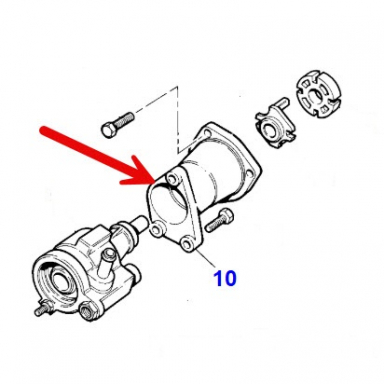 USED Adaptor Housing, Power Steering Pump  EBC10505